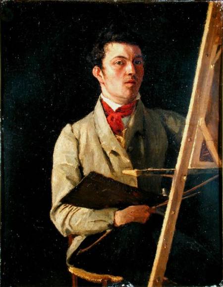 Self Portrait, Sitting next to an Easel from Jean-Baptiste-Camille Corot