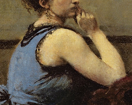 The Woman in Blue, 1874 (detail of 82880) from Jean-Baptiste-Camille Corot