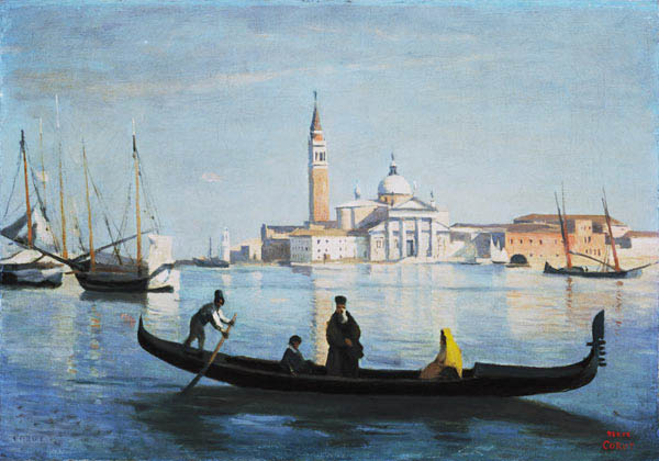 Grandee, Venice, travel around on the Canale from Jean-Baptiste-Camille Corot