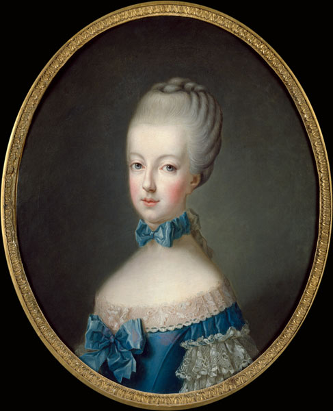 Portrait of Marie-Antoinette de Habsbourg-Lorraine (1750-93) after the painting by Joseph Ducreux (1 from Jean-Baptiste Charpentier d. Ä.