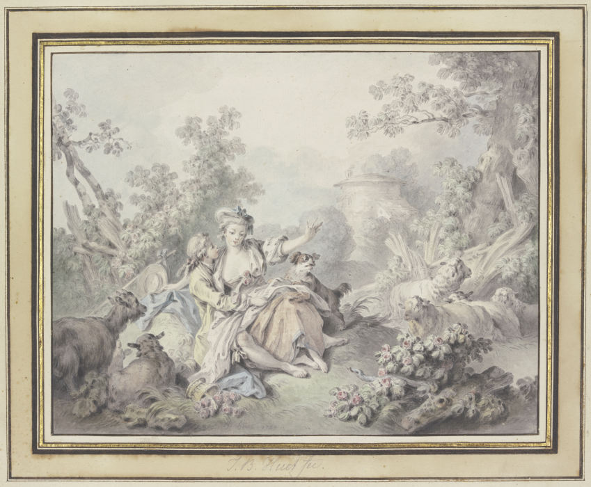 Shepherd Scene from Jean-Baptiste Huet
