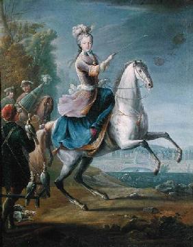 Equestrian Portrait of Maria Leszczynska (1703-68)
