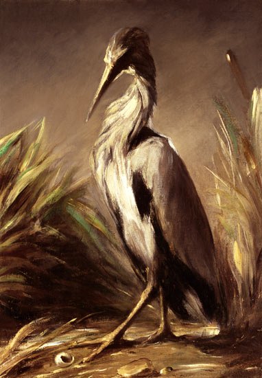 A Heron from Jean Baptiste Oudry