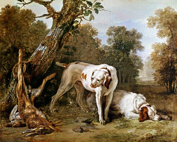 Dog and Hare from Jean Baptiste Oudry