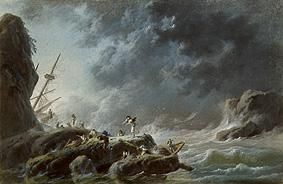 Sea storm with ship wreck from Jean-Baptiste Pillement