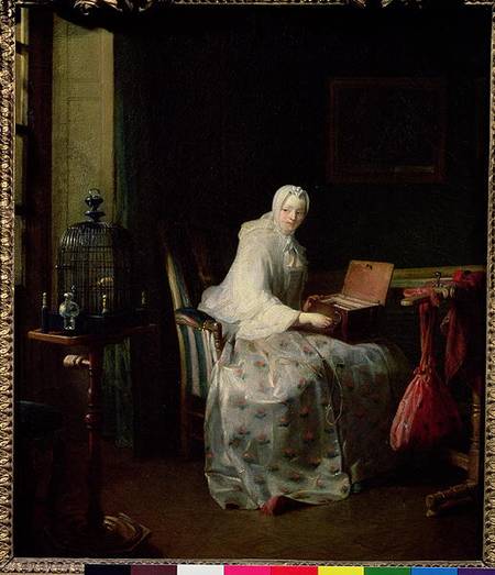 The Bird Organ or A Woman Varying Her Pleasures from Jean-Baptiste Siméon Chardin