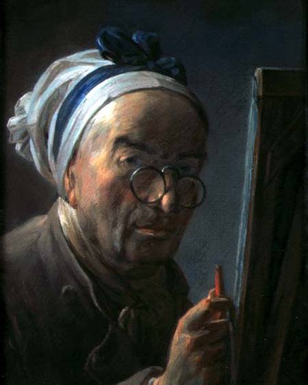 Self Portrait with an Easel from Jean-Baptiste Siméon Chardin