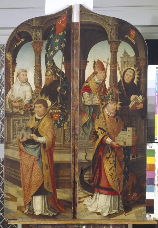 Saint Trudo and Saint Guillaume. Two side panels of the Triptych from Jean Bellegambe
