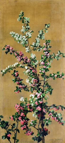 Japanese Cherry Tree and Hawthorn Branches  (re 215287 for pair) from Jean Benner
