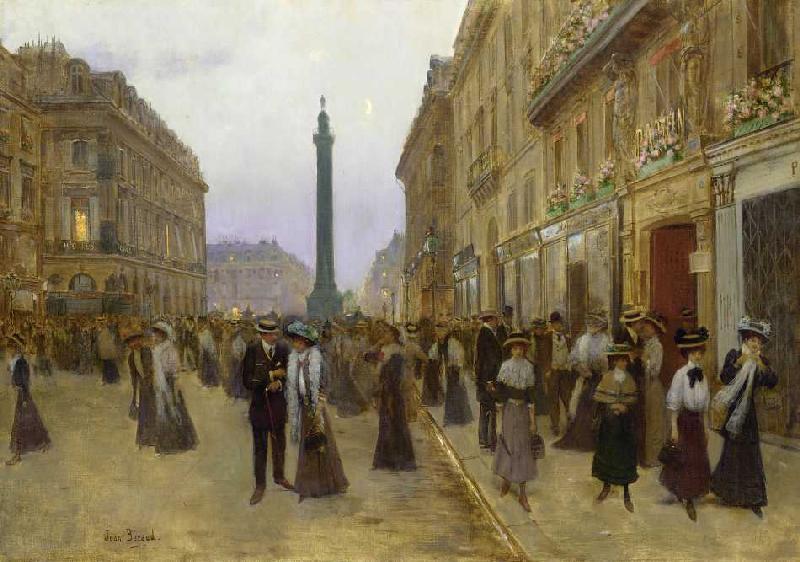In the evening on the Rue de of La Paix. from Jean Beraud