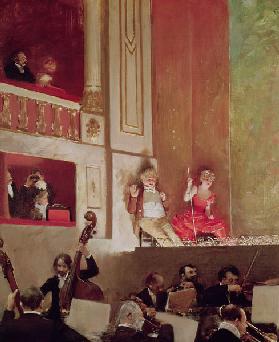 Revue at the Theatre des Varietes, c.1885 (oil on canvas)