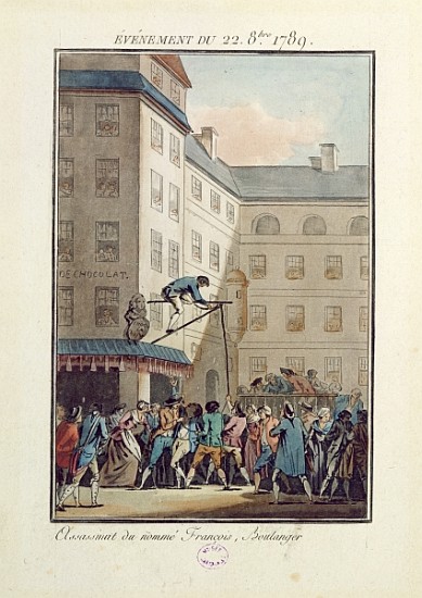 Events of the 22nd of October 1789: Hanging of a man named Francois, a baker from Jean-Francois Janinet