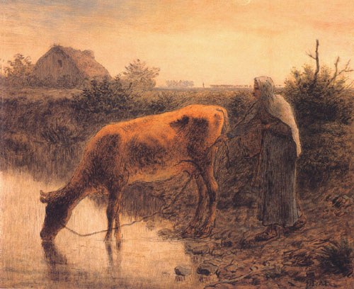Farmer with a cow from Jean-François Millet