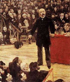 Georges Clemenceau (1841-1929) Making a Speech at the Cirque Fernando