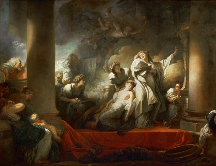 The High Priest Coresus Sacrificing Himself to Save Callirhoe from Jean Honoré Fragonard