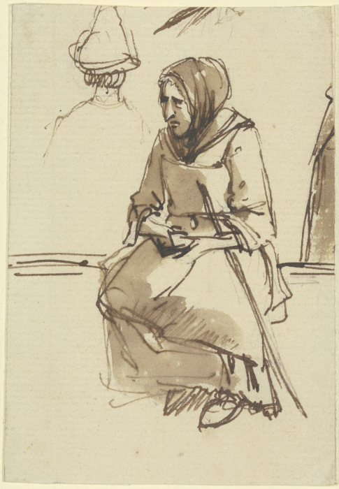 Sitting old woman from Jean Jacques de Boissieu