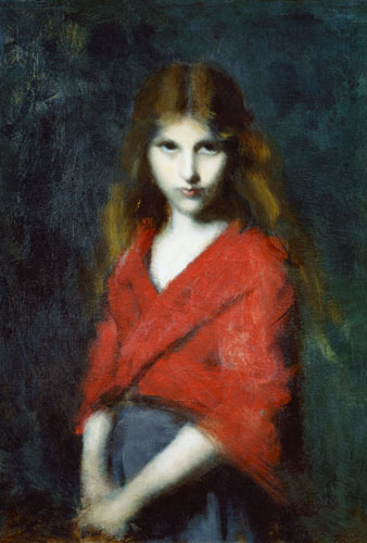 Portrait of a Young Girl, The Shiverer from Jean-Jacques Henner