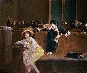 Scene in the courtroom from Jean Louis Forain