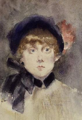 Young Woman in a Blue Hat