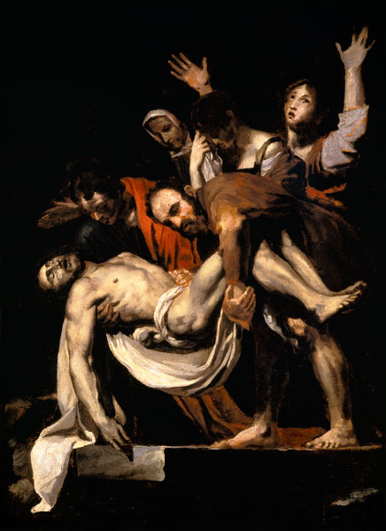 Burial Christi. To Caravaggio. from Jean Louis Théodore Géricault
