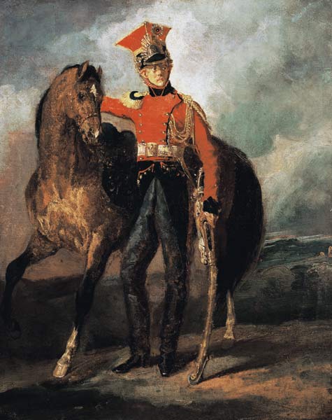 Red lance rider of the imperial guard from Jean Louis Théodore Géricault