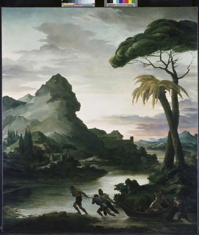 Heroic landscape with fishermen from Jean Louis Théodore Géricault