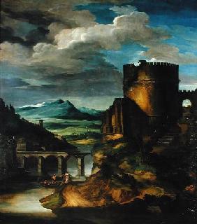 Italian Landscape or, Landscape with a Tomb