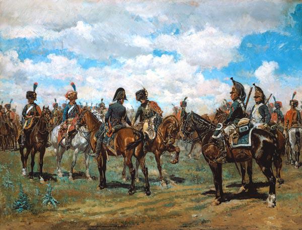 Soldiers on horseback