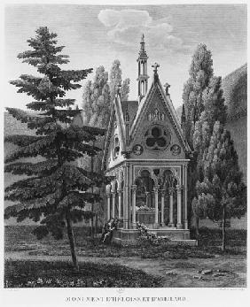 Tomb of Heloise and Abelard, Musee des Monuments Francais, illustration from ''Vues pittoresques et 