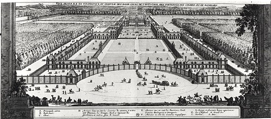 General Perspective View of the Chateau and Gardens of Richelieu from Jean Marot