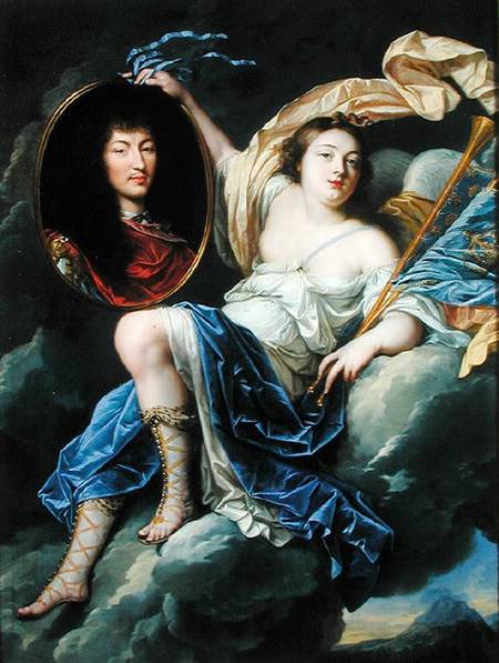 Fame Presenting a Portrait of Louis XIV (1638-1715) to France from Jean Nocret