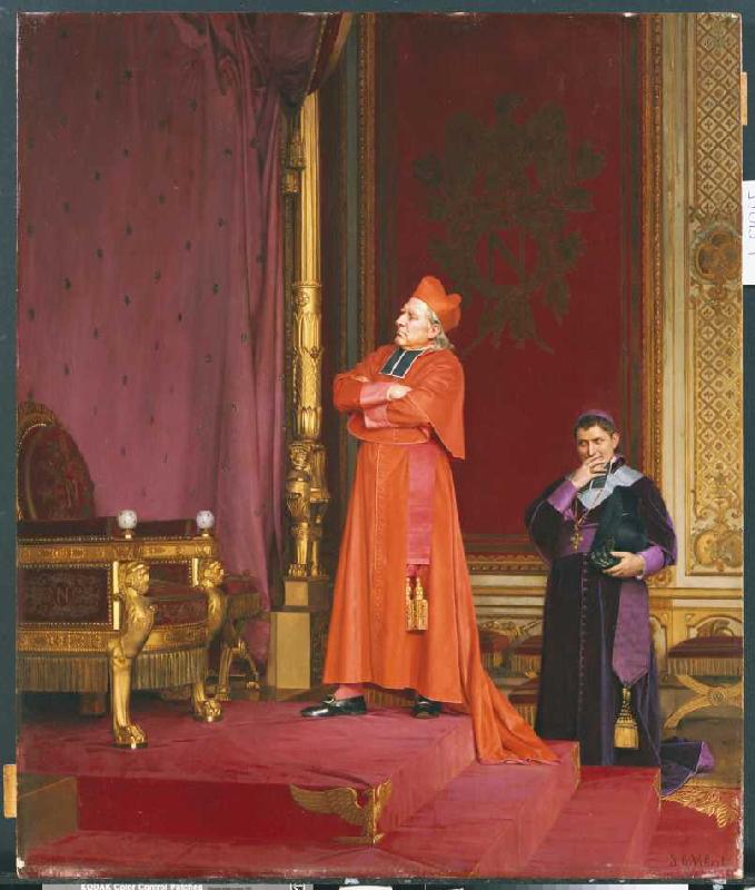 Ein Kardinal betrachtet Napoleons Thron. from Jean or Jehan Georges Vibert