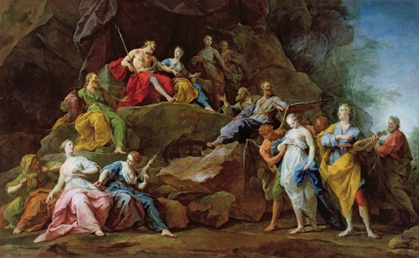 Orpheus in the Underworld reclaiming Eurydice, or The Music from Jean Restout