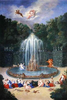 The Groves of Versailles. View of the Star or Mountain of Water with Alph persuing Arethusa (oil on