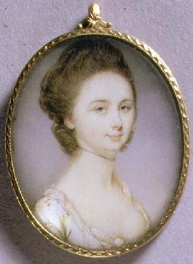 Portrait Miniature of a Lady in a White Dress