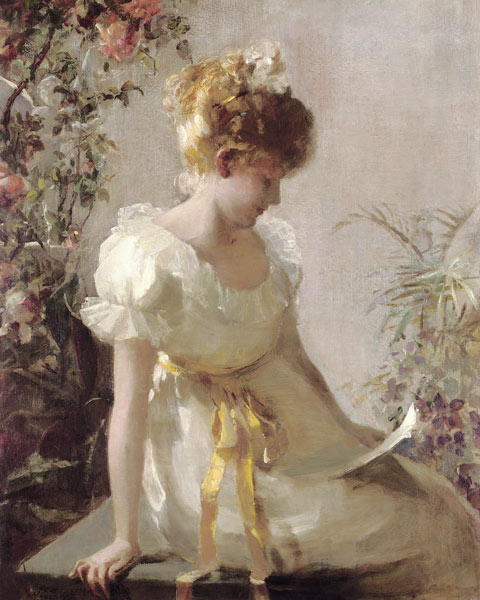 The Love Letter (oil on canvas) from Jessie Elliot Gorst