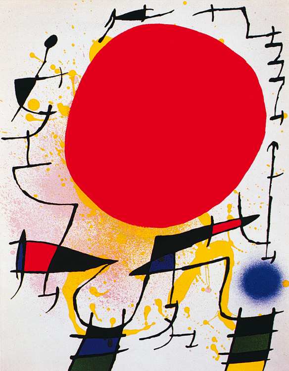 Le soleil rouge  - (JM-793) from Joan Miró
