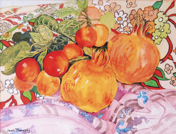 Pomegranates and Plums from Joan  Thewsey