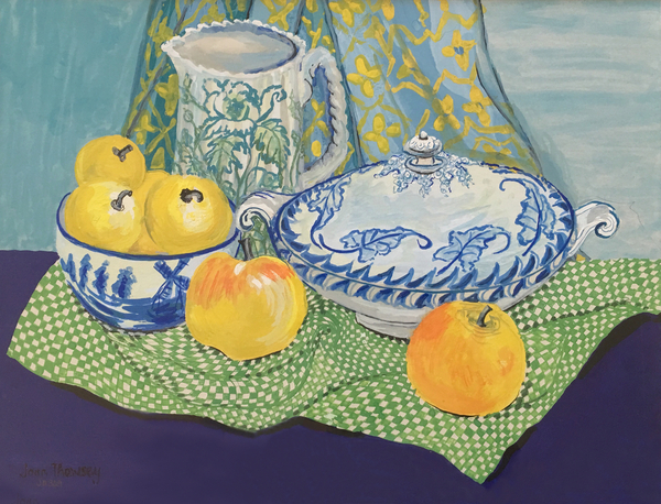 Still life with Tureen and Apples from Joan  Thewsey