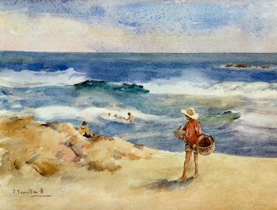 Boy on the sand from Joaquin Sorolla