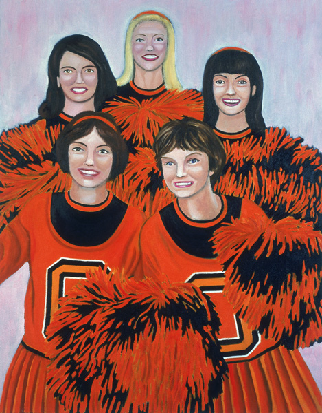 Oregon State Cheerleaders, 2002 (oil on canvas)  from Joe Heaps  Nelson
