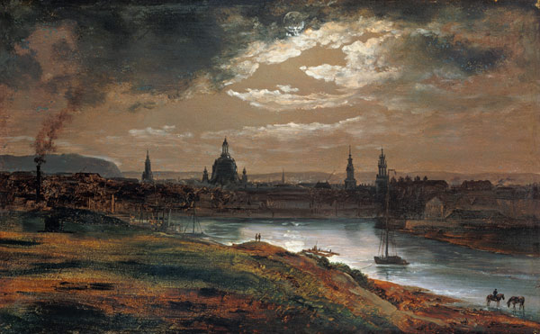 Look at Dresden at evening from Johan Christian Clausen Dahl