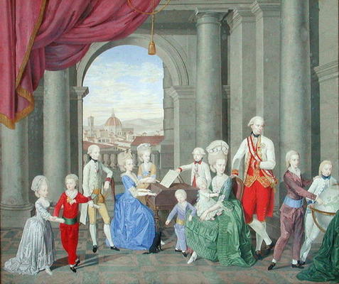 The Family of Leopold II (1747-92) (gouache on paper) from Johan Moll
