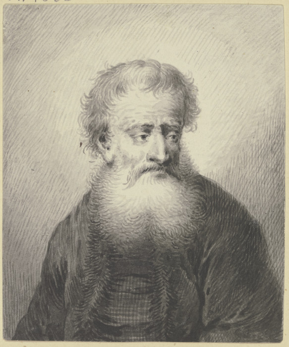 Brustbild eines weißbärtigen Mannes, leicht nach rechts gewandt from Johann Andreas Benjamin Nothnagel