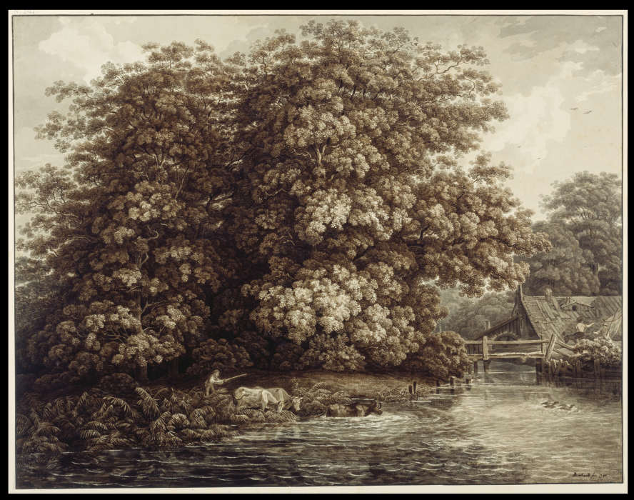 Die Mühle bei den großen Eichen from Johann Christian Reinhart