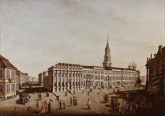 View of Castle Street and the Fiaker Square, Potsdam from Johann Friedrich Meyer
