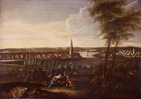 View of the Church of the Holy Spirit and the suburb of Nowawes from Brauhausberg from Johann Friedrich Meyer