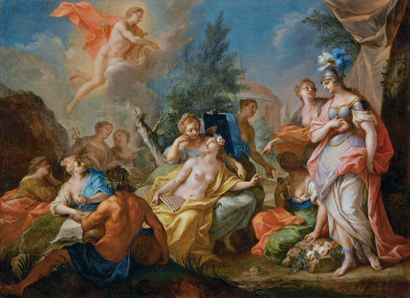 Apollo and the Muses from Johann Georg Bergmüller