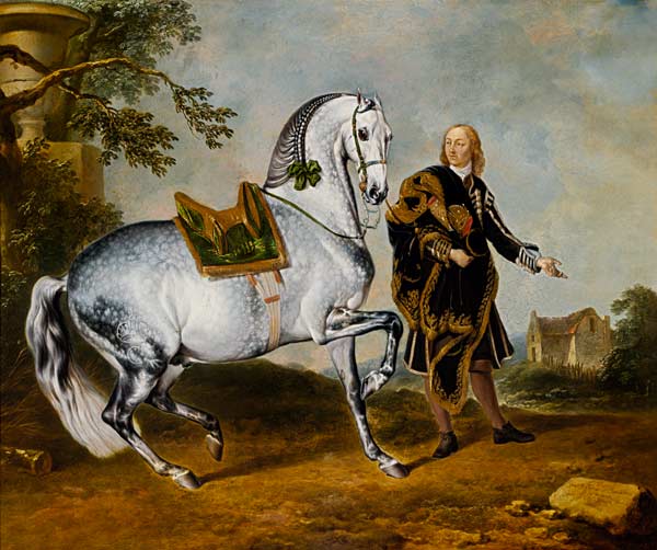 The dapple-gray horse Sarramoc from Johann Georg de Hamilton