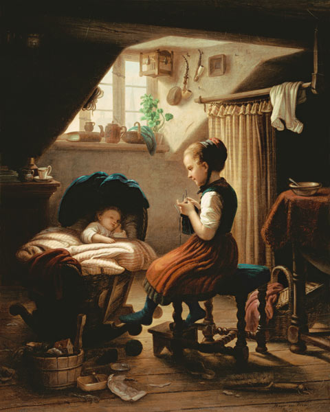 Tending the Little Ones from Johann Georg Meyer von Bremen